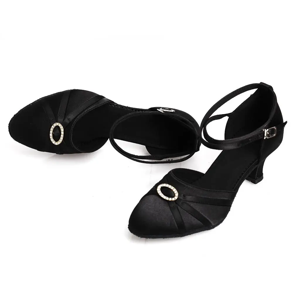Атласные туфли для танцев 4 стиля женские на высоком каблуке 5 см|modern dance shoes|dance
