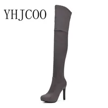 Faux Suede Slim font b Boots b font Sexy Over the Knee High Women font b