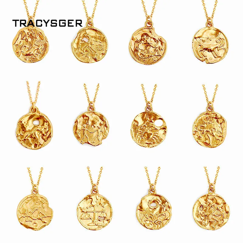 

AJ-N84230 /TRACYSGER/Euro-American twelve constellations image necklace