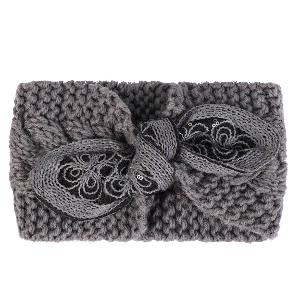 

Women Fashion Knitted Wool Headbands Crochet Turban Headwrap Stretch Wide Hairband Winter Ear Warm Girls Hair Accessories