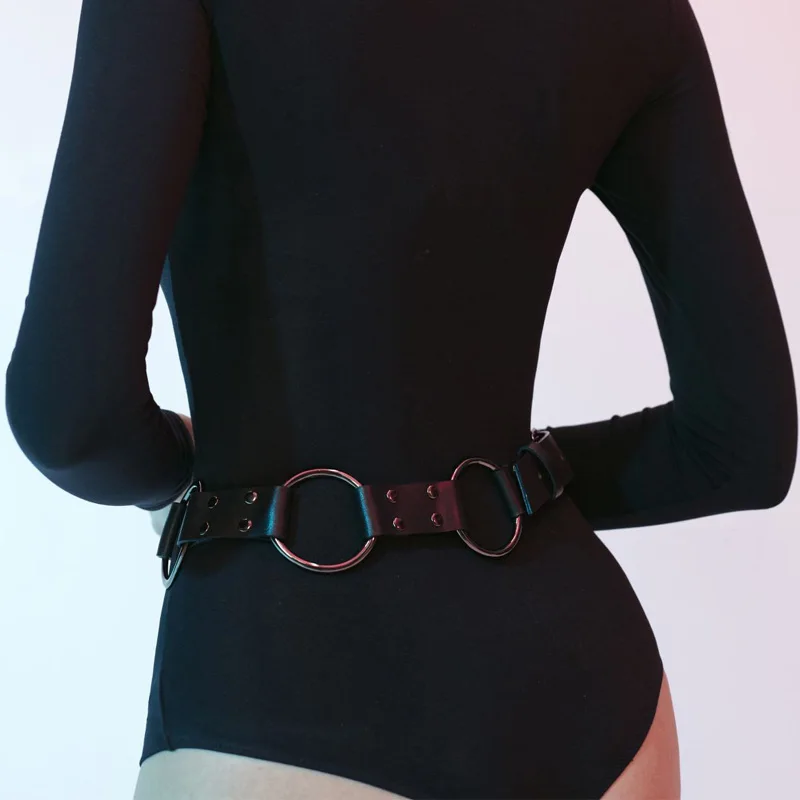 Leather Harness Women Waist Harness Bondage Leather Garter Belt Suspender Cage Body Pu Harness Belts For Women Body Pastel Goth