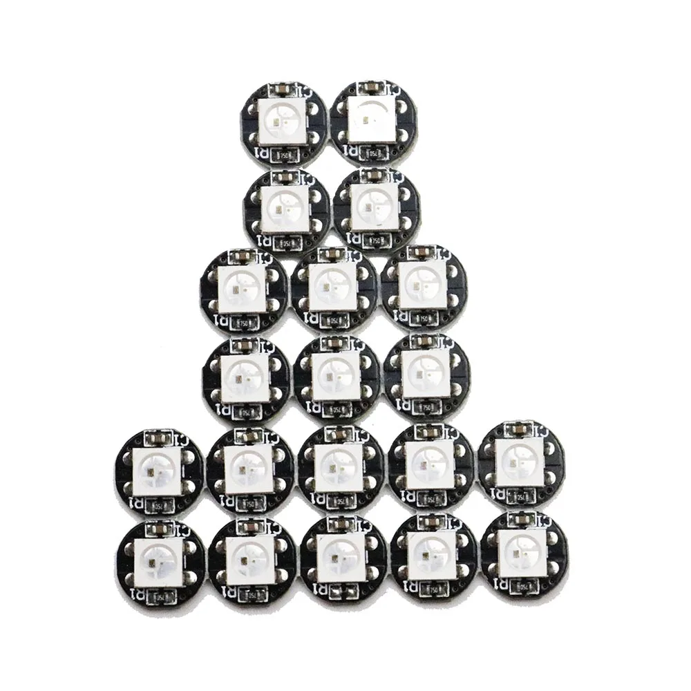 5V светодиодный чип SMD WS2812B WS2812 9,6*9,6 мм Диаметр Радиатора может занять от 10 до 30 шт. 4-контактный разъем для 5050 RGB WS2812 IC встроенным Dearm Цвет полосы HL