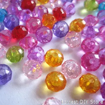 

4*6mm 500pcs/lot plastic faceted loose beads suit for DIY garment beads
