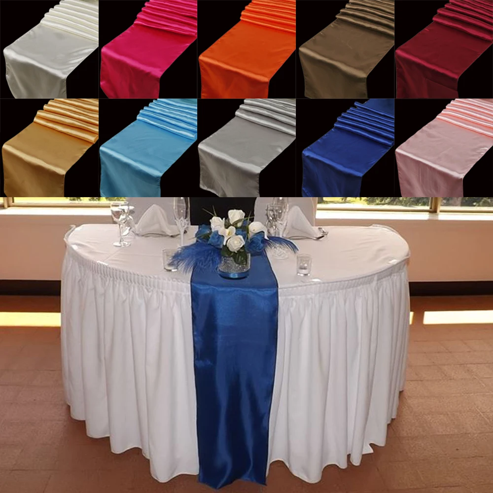 23 Colors Satin Table Runners 12\