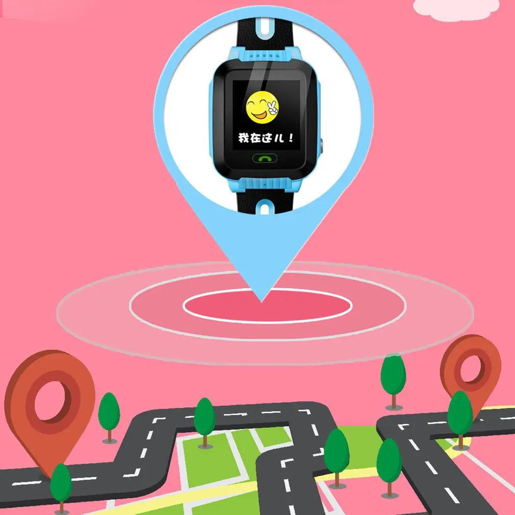 Gps трекер анти потеря монитор SOS Вызов дети Смарт часы камера телефон 1 44 дюймов