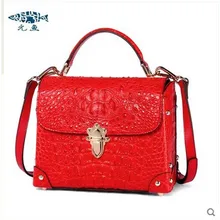 yuanyu New Alligator Skin Female handbag Thai crocodile skin oblique cross bag small square women bag