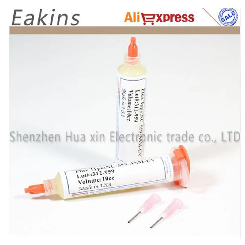 

2pcs MECHANIC 10CC NC-559-ASM-UV(TPF) PCB BGA Reballing Solder Ball Repair Solder Soldering Flux Paste soldering +Needles
