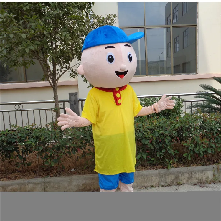 Caillou костюм талисмана для взрослых Размер Caillou мальчик мультяшный талисман костюмы для Хэллоуина вечерние события