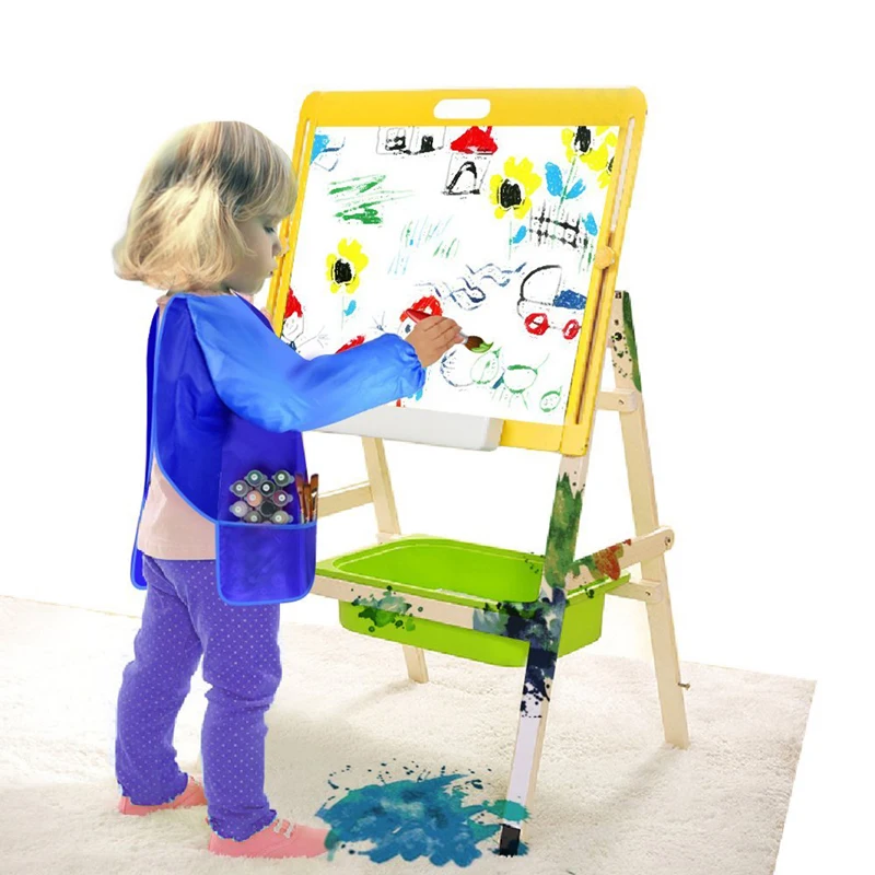 От 5 до 8 лет, водонепроницаемый нагрудник малыша с длинными рукавами для маленьких девочек и мальчиков, детская одежда для кормления, фартук для рисования и рисования
