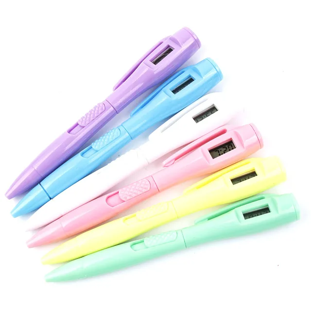 Best Price 0.5mm Digital Watch Ballpoint Pen 6 colors Electronic Clock Pen Student Test Pen Creative Office School Supplies Best Price 0.5mm Digital Watch Ballpoint Pen 6 colors Electronic Clock Pen Student Test Pen Creative Office School Supplies