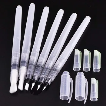 

1Set Water Color Capacit y Soft Painting Brush Marker Watercolour Drawing Pens Nylo n Point Flat Tips Refillable Painting