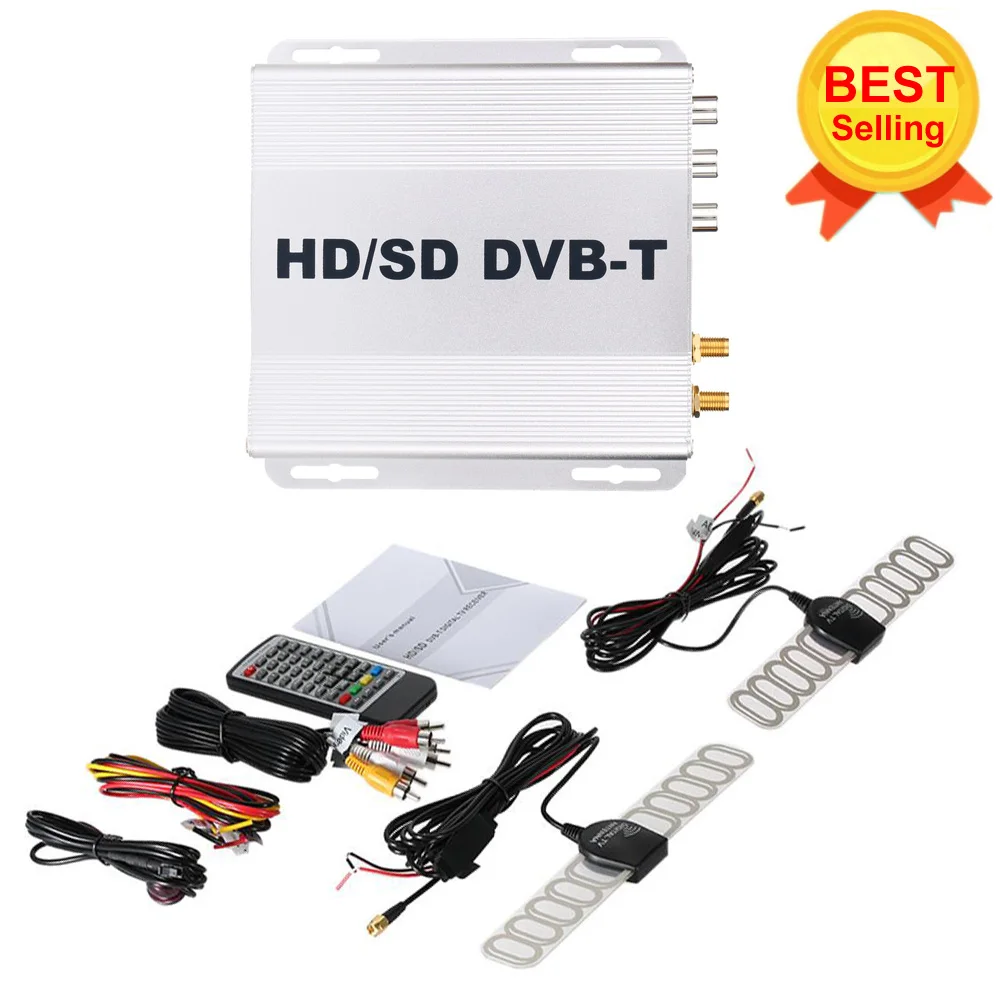 

Car DVB-T TV Tuner MPEG4 WMA HD/SD Various Channel Mobile Digital TV Box Mini Analog High Speed 240km/h Strong Signal Receiver