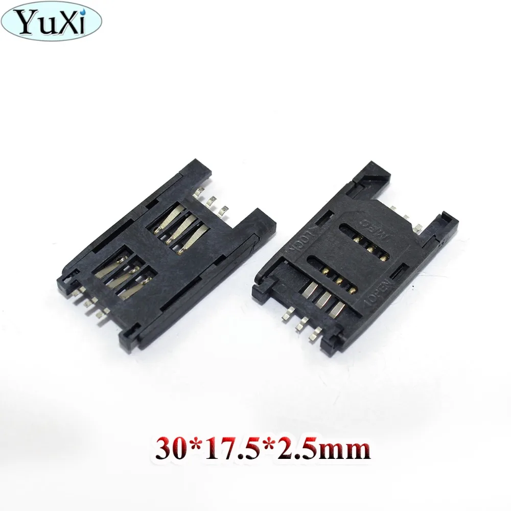 

YuXi Connector SIM Card holder 6P SMT TF Memory Card Socket Connector Slot / Seats 6P SIM card slot / Holder for phone