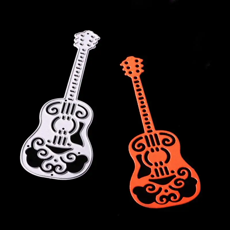 Guitar Metal Cutting Dies DIY Stencils For Gold White Embossing Die Craft Scrapbooking Tool DIY