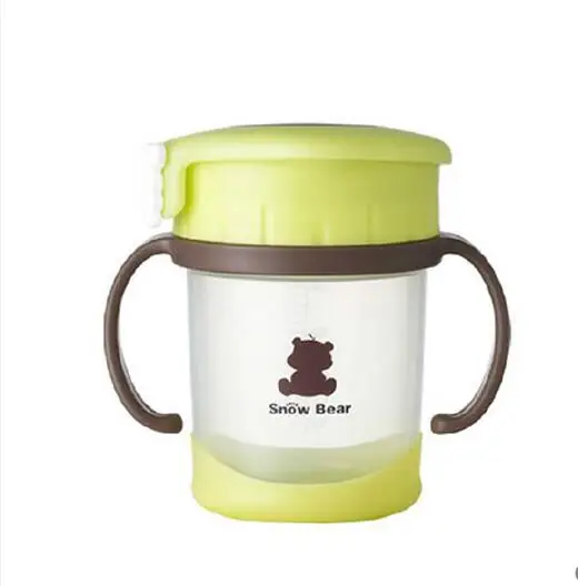 

Free Shipping 250ML Wide Mouth Baby Handle Straw Cup High quality Baby Training Cup Children Learning Drinking Sippy Cup