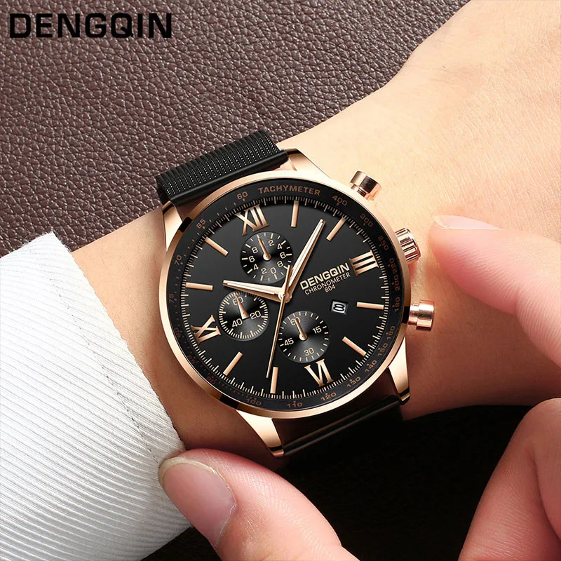 

Relogio Masculino Top Luxury Watch Men's Brand Men Watches Stainless Steel Mesh Band Quartz Wrist Watch Fashion casual watches