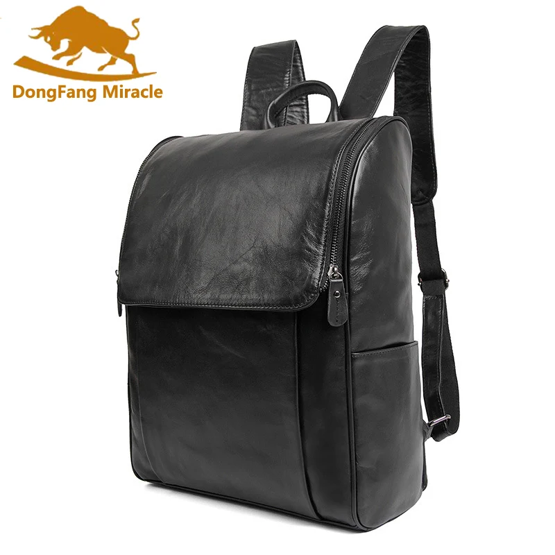 

Men Cowhide Genuine Leather Backpacks Vintage School Bags for Girls 14 inch Laptop Unisex Handmade Tote Bags