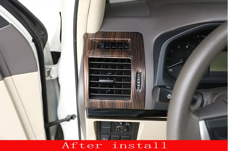 2 шт. сосновый лес зерна боковые Кондиционер Vent рамка отделкой для Toyota Land Cruiser Prado FJ150 150 автомобильные аксессуары