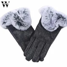 Мода г. Для женщин женские зимние теплые кожаные водительские мягкая подкладка перчатки варежки