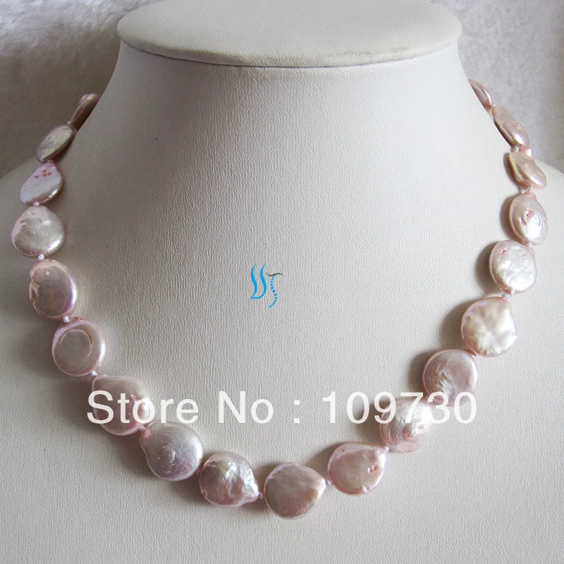 

Jewelry 007416 Lavenderblush Coin Freshwater Pearl Necklace Strand Jewelry