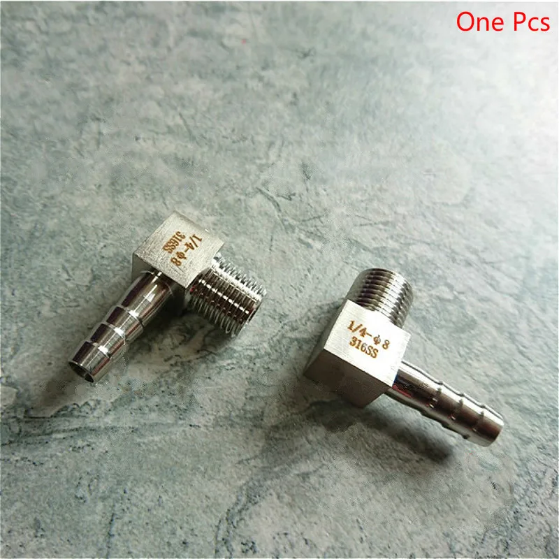 

Hose Barb 1/4-12mm 90 Degree Male Thread Elbow Barbed Fitting Coupler Connector Adapter Pipe Hose Joint Stainless Steel 304