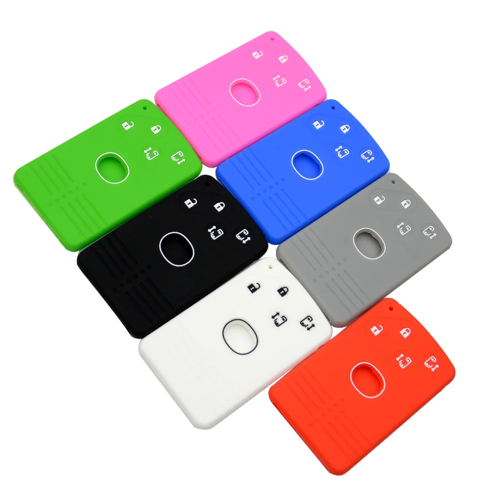 

Colorful Silicone 4 Button Smart Card Key Holder Auto Remote Car Key Cover Case For Mazda 5 6 8 M8 CX-7 CX-9 Soft Skin Protector