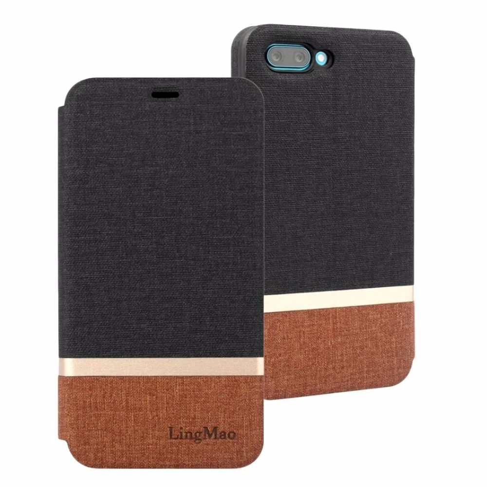 

For Huawei Honor 10 Case 5.84" Honor10 Cover splice cloth fabric Flip Stand Book Case For Huawei Honor 10 Card Slot Phone Cases