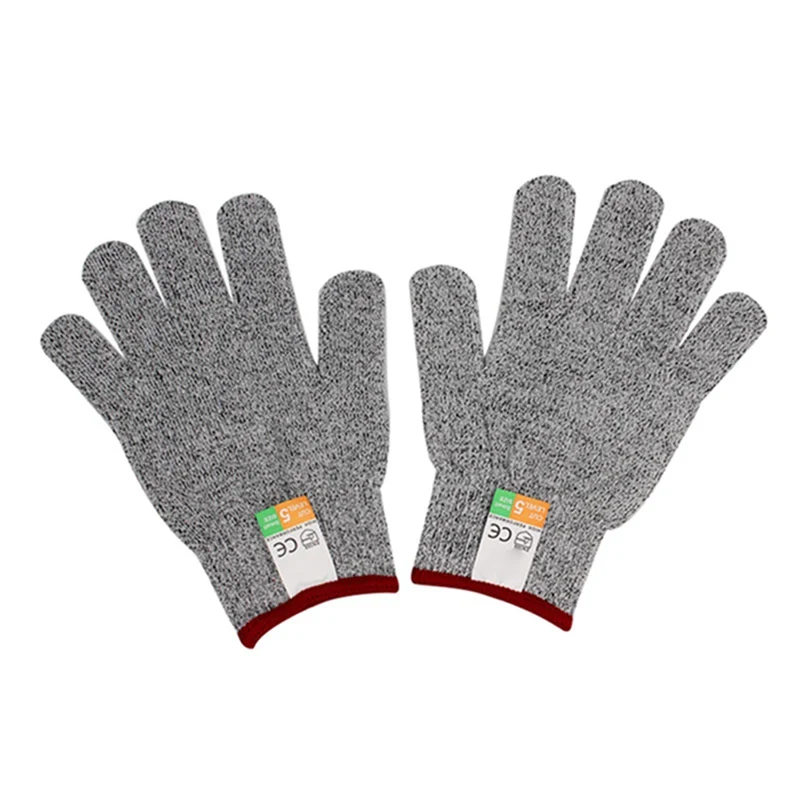 1 пара CE анти-порезные перчатки, устойчивые к порезу, для качества еды, уровень 5, Защитные перчатки для кухни, охоты, резьбы по дереву, рабочие перчатки - Цвет: ADULT 20CM