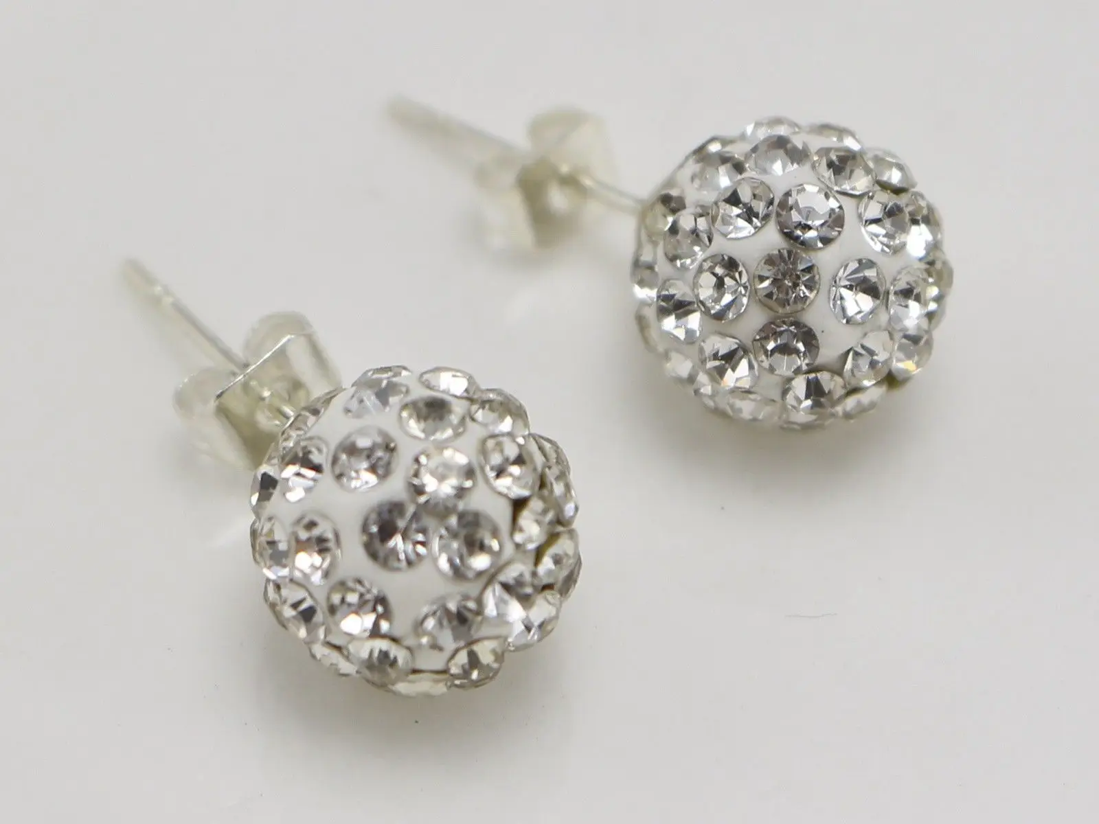 Buy A Pair Sparkle Rhinestone Pave 10mm Disco Ball Ear