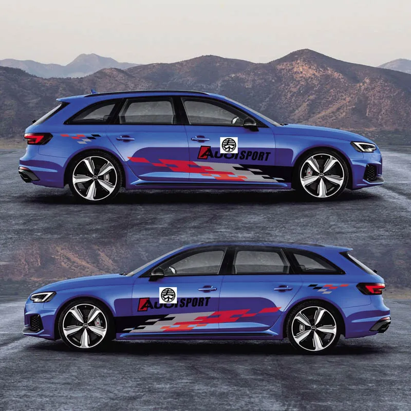 

World Datong sport auto stickers For Audi A4 S4 RS4 Auto Body Customized Decal Exterior Accessories