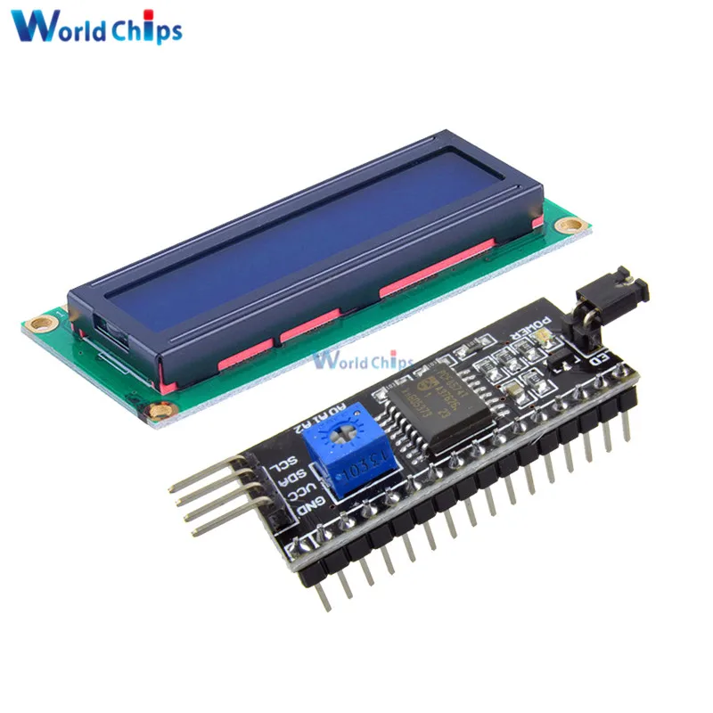 IIC/I2C/TWI/фотоальбом модуль + 1602 16x2 ЖК-дисплей синий Новинка | Электронные компоненты