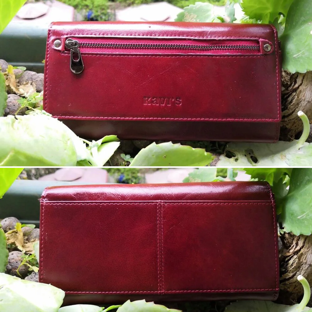 Дешево KAVIS Бесплатная гравировка натуральная кожа женский кошелек и кошелек женский кошелек портмоне зажим для денег сумка на молнии удобный Perse