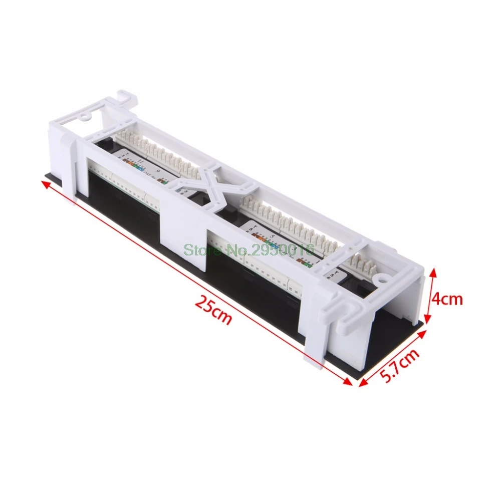 12 Порты и разъёмы CAT5 CAT5E патч Панель RJ45 сети настенное крепление стойки крепёжный кронштейн для компьютера офисной сети инструмент C26