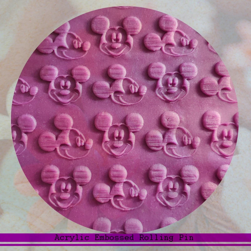 

1 Piece Funny Mcikey Embossed Rolling Pin For Cookies Fondant Sugar Craft Cake Decoration Kitchen Accessories