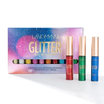 

Long Lasting Waterproof Liquid Glitter Eyeliner Color Pencils Bright White Gold Shimmer Brand Makeup Metal Eyeliner Pen 10 color