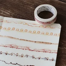 1,5 cm * 7m Vintage Base textura washi tape DIY decorativo planificador de colección de recortes cinta adhesiva etiqueta papelería