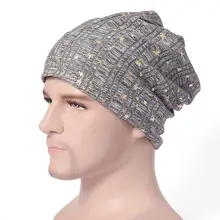 Мужская Звездная громоздкая шапка бини Осень Зима Повседневная Уличная спортивная Лыжная вязаная шапка