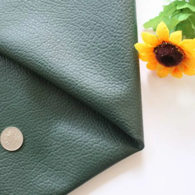 

Faux Leather Fabric Sheets DIY Patchwork PU Synthetic Leather Pure Color Hunter Green Printed Sewing Quilting Leather Material