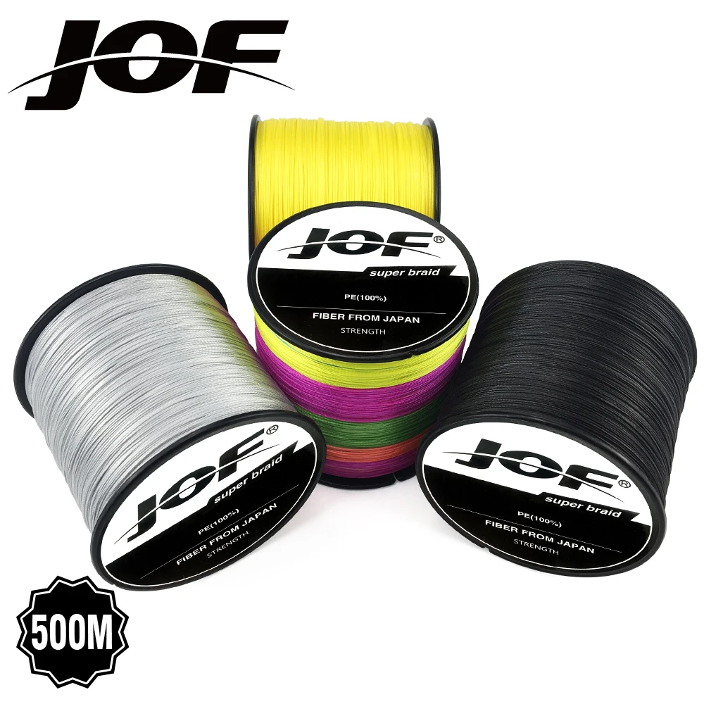 JOF 300M 500M 1000M 8 Strands 4 Strands 18-88LB PE Braided Fishing