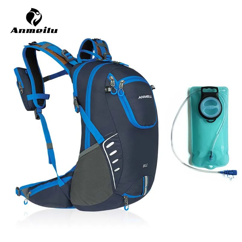 Anmeilu 20L Bicycle Backpack With Helmet Net Rain Cover 2L Bike Water Bag Waterproof Outdoor Cycling Hiking Hydration Backpack Anmeilu 20L Bicycle Backpack With Helmet Net Rain Cover 2L Bike Water Bag Waterproof Outdoor Cycling Hiking Hydration Backpack