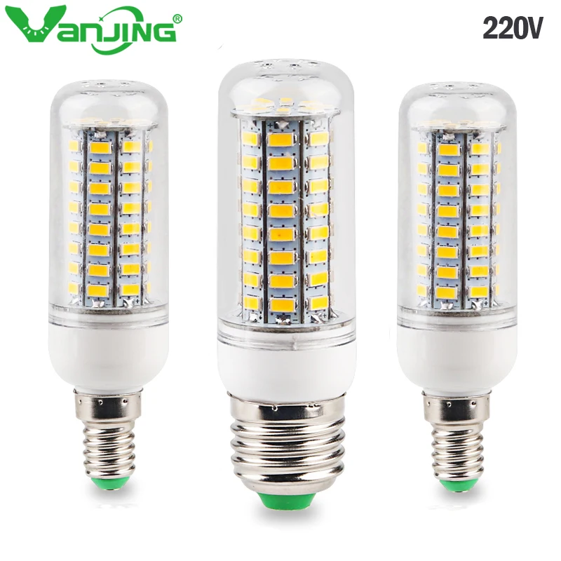 

E27 E14 LED Corn Lamp 220-240V SMD 5730 LED Light 24 48 69 72 LEDs Corn Bulb Chandelier for Home Lighting LED Bulb