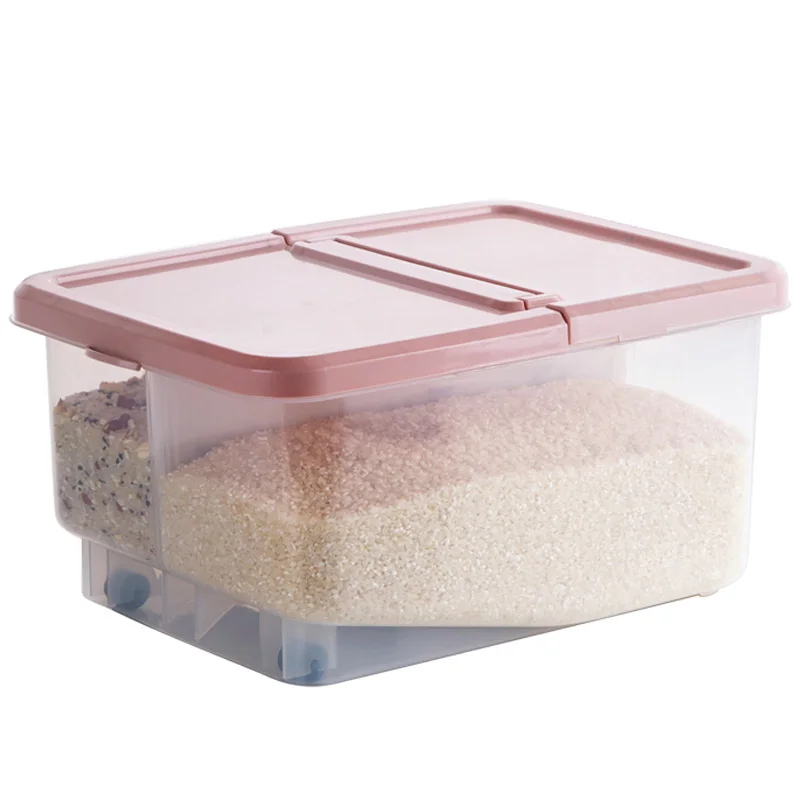 Пластиковая перегородка рисовое ведро против насекомых коробка для хранения риса 12 кг кухня герметичный влагостойкий контейнер для риса с крышкой mx1031130