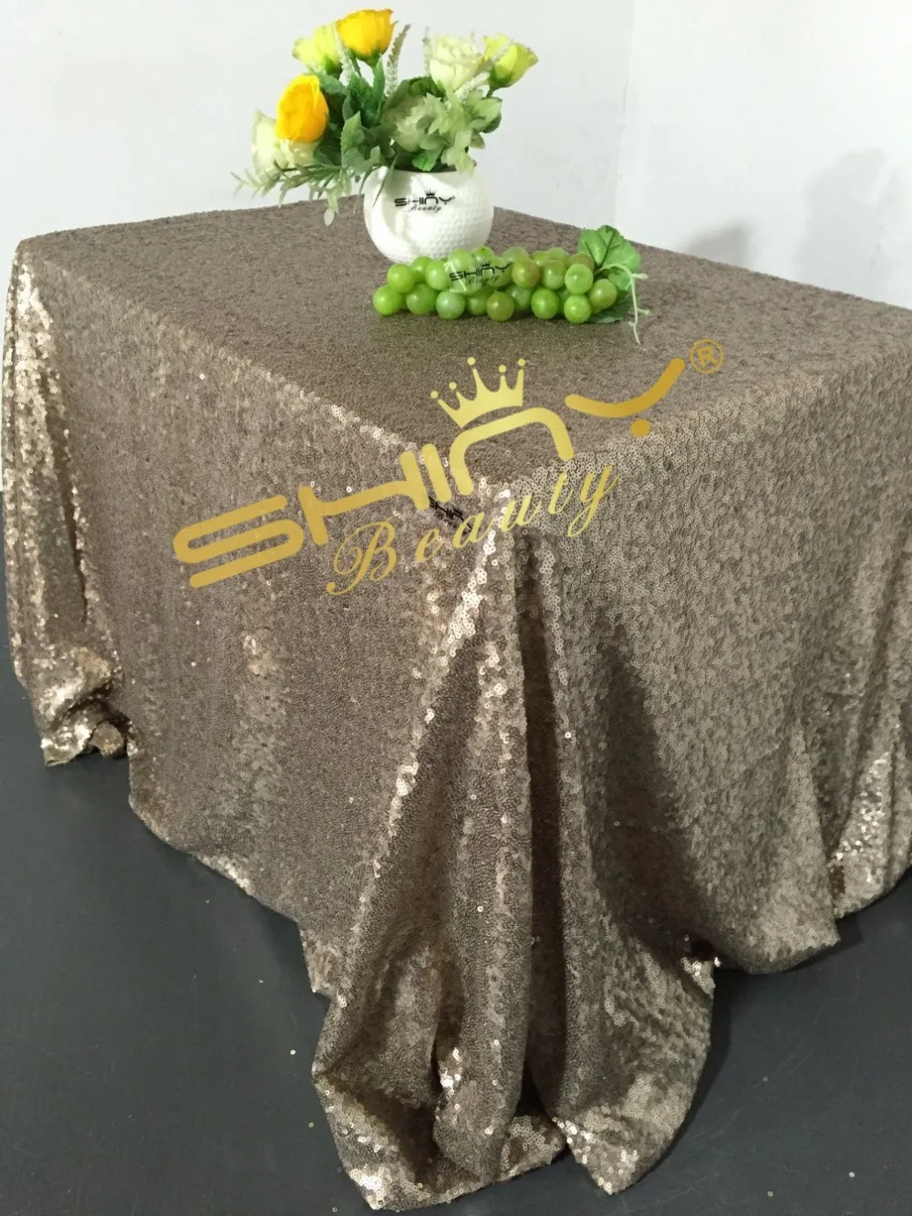 Brown sequin tablecloth (12)