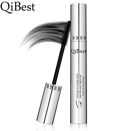 Qibest 3D 블랙 마스카라 방수 연장 컬링 속눈썹, 리멜 마스카라, 실리콘 여성 전문 메이크업 마스카라, 5g 2