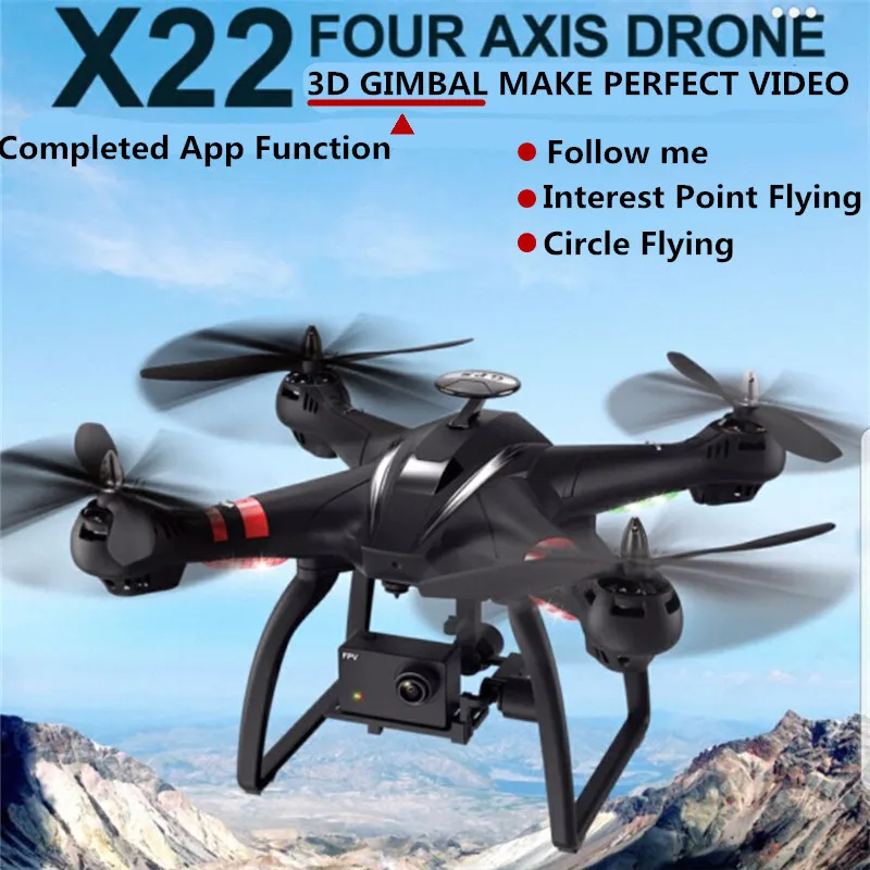 

Pre sales Bayang X22 Dual GPS RC Drone Brushless Motor 1080P FPV HD Camera With 3D Axis Adjustable Gimbal Follow Me Mode