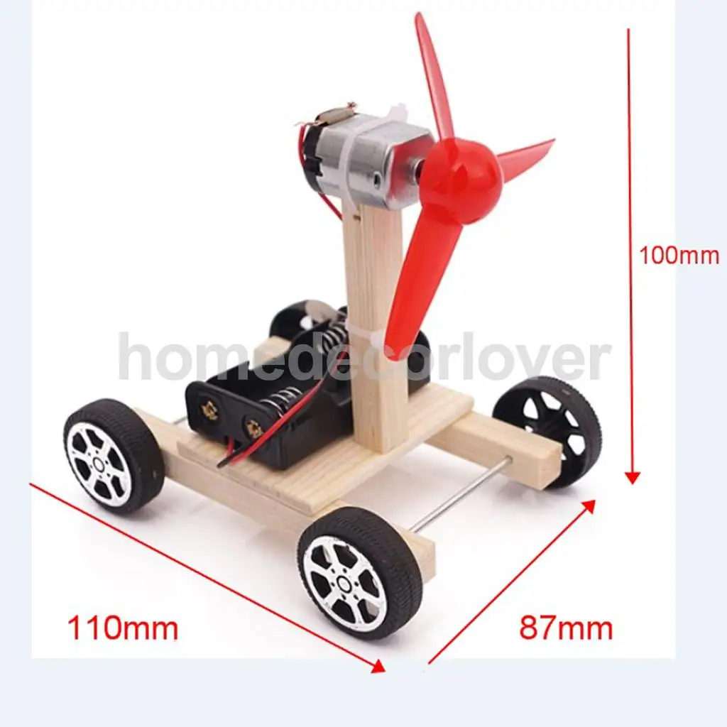  Wood Physics Science Educational Kids Children Car Tank Toy Developmental Model Kit for Early Study Interests Raises
