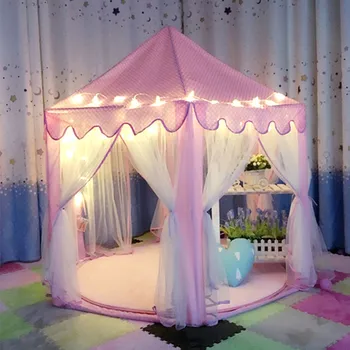 

Children Princess Pink Castle Tents Portable Boys Girls Indoor Outdoor Garden Folding Play Tent Lodge Kids Balls Pool Playhouse