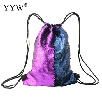 

Waterproof Backpack Kawaii Sequin Oxford Women Rucksacks Sackpack School Durable Drawstring Bag Korean Fresh Bag Sac