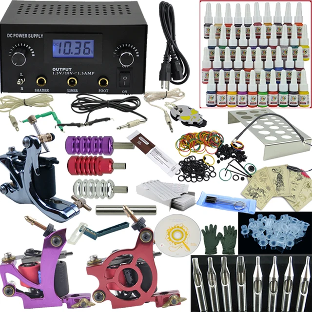 ophir 380pcs pro complete tattoo kit 3 tattoo machines guns 40 ophir 380pcs pro complete tattoo kit 3 tattoo machines guns 40