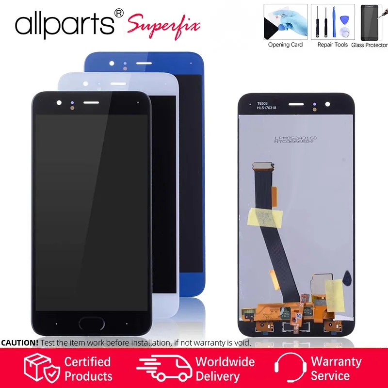 С датчиком отпечатков пальцев C Дисплей для XIAOMI Mi6 lcd сенсорный экран Замена